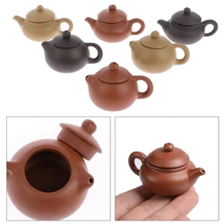 1Pc Purple Clay Finger Teapot Tea Pet Pocket Tea Set Ornaments Tea Decoration