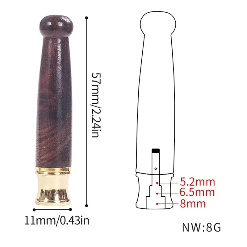 Langlebige Holz Zigaretten spitze abnehmbare Tabak Mundstück Rauch pfeife Filter Rauch zubehör