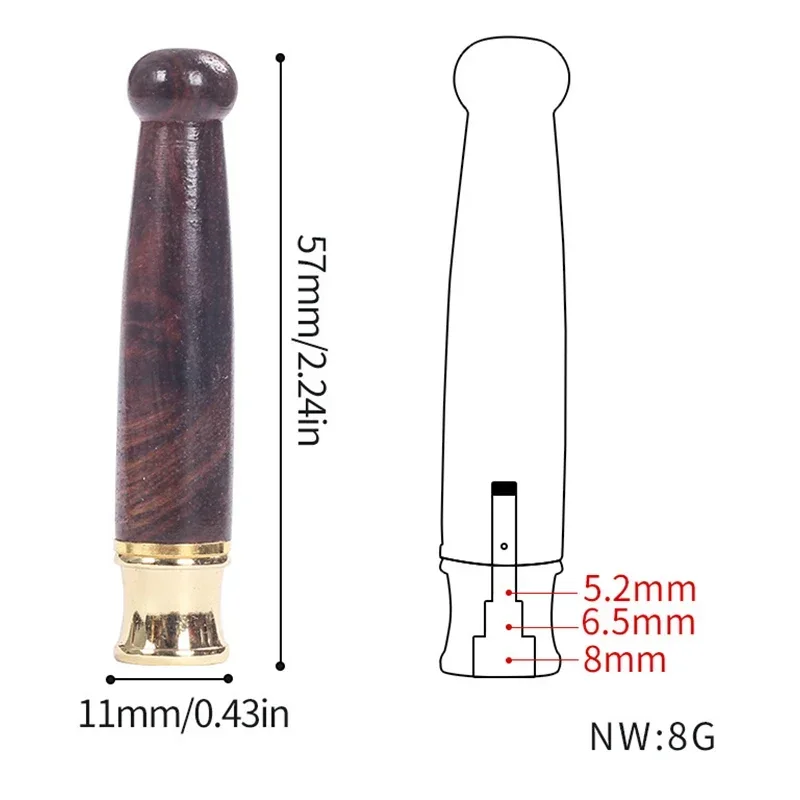 Trwałe drewno uchwyt na papierosy wyjmowany ustnik do tytoniu fajka akcesoria do palenia filtra