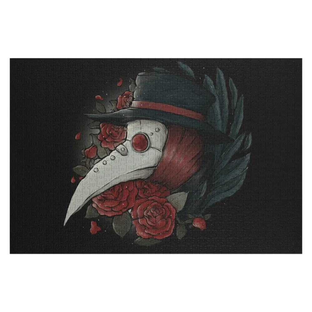

Plague Doctor Red Roses Jigsaw Puzzle Wooden Adults Personalized Personalized Photo Gift Name Wooden Toy Puzzle