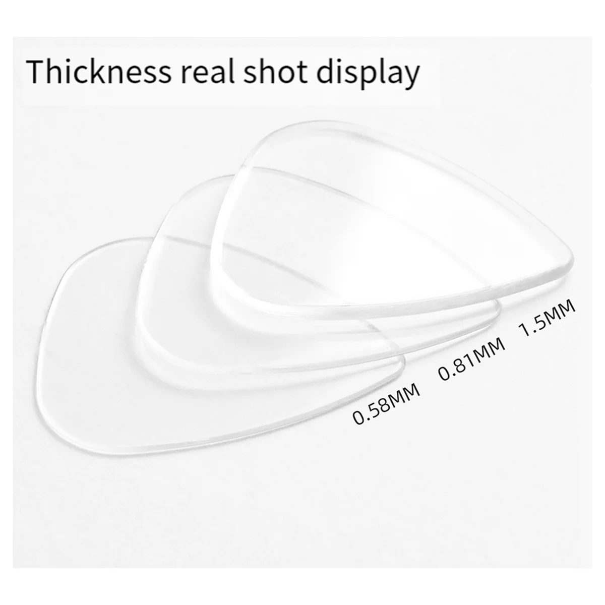 Pick Transparan A71P, Pick Gitar, Gitar Rakyat, Pick Transparan Warna yang Dipersonalisasi D