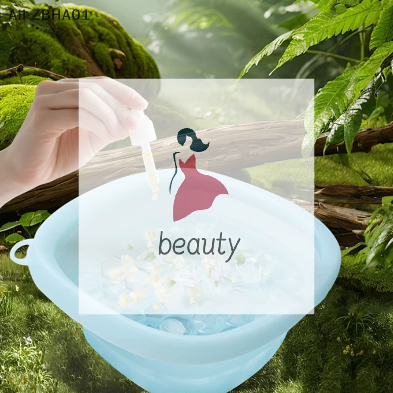 

Портативная миска для макания лица для женщин и девочек, квадратная складная силиконовая миска для лица, ледяной ванны и домашнего ухода за кожей