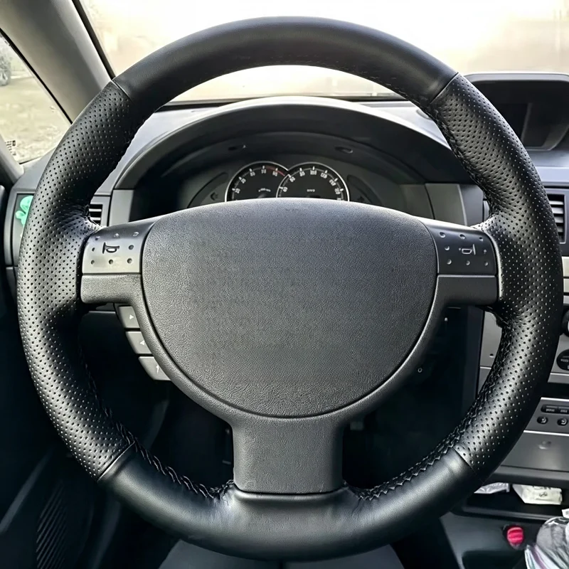 For Hand-stitched perforated steering wheel cover for 2000-2006 Opel Corsa C, Combo C 201-2011, Vauxhall Holden Bar Tigra