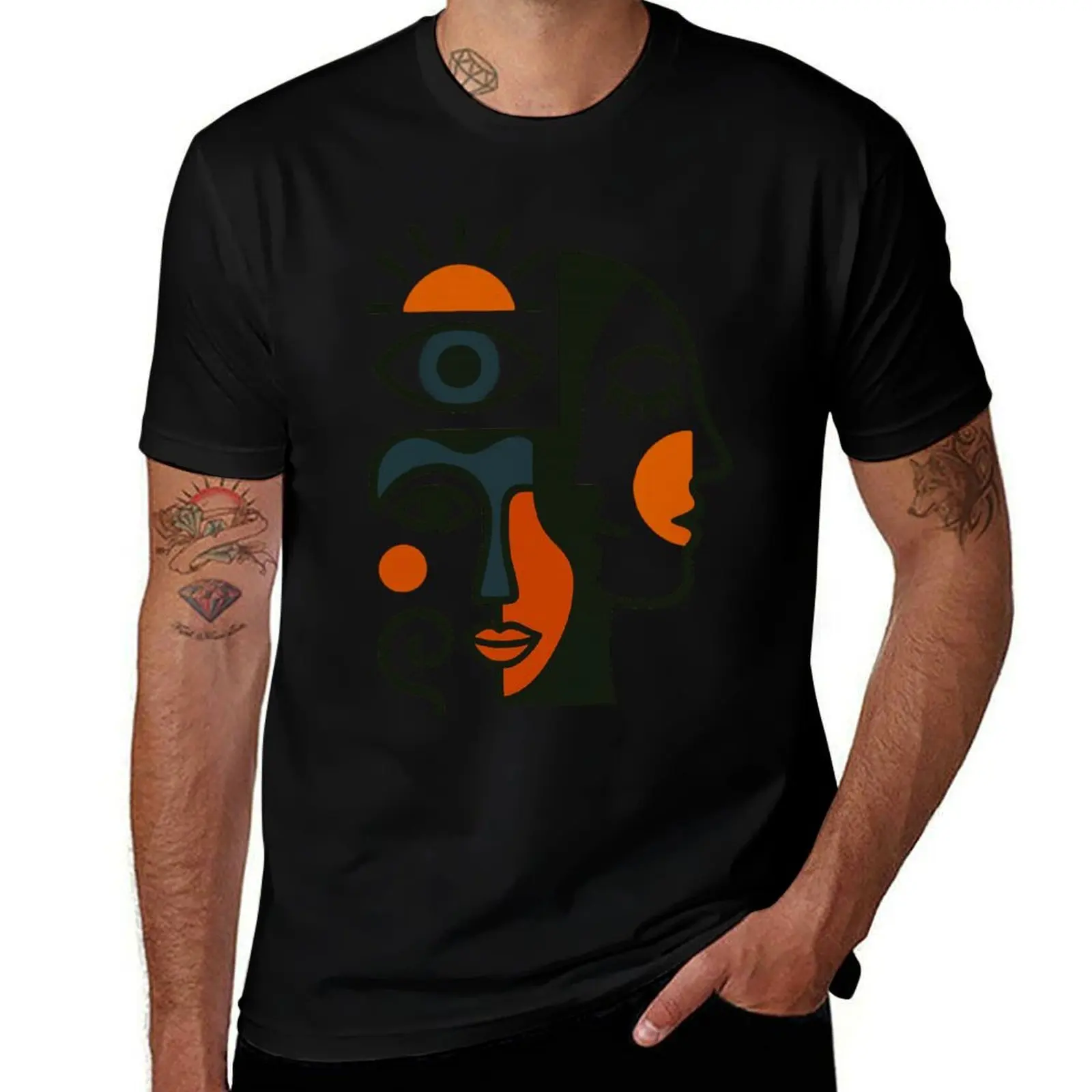 

Dual Gaze – Faces of Sun and Shadow T-Shirt cotton man t-shirts anime t shirts customs mens graphic t-shirts anime