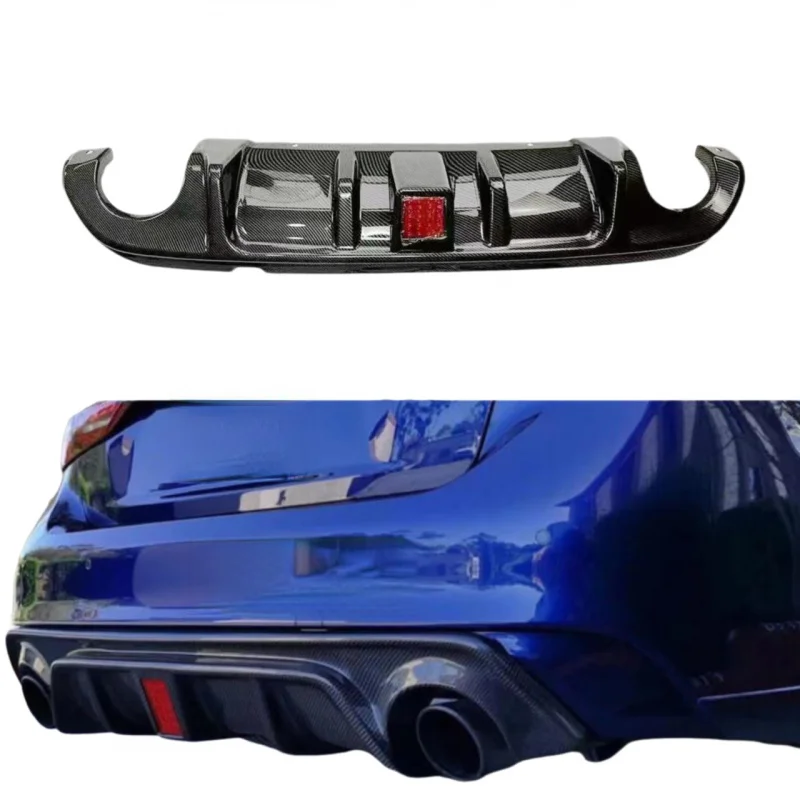High Quality Carbon Fiber Pattern Rear Diffuser Body Kit Racing Exterior Modification Accessories Fit For Sedan 2014-2016 Q50