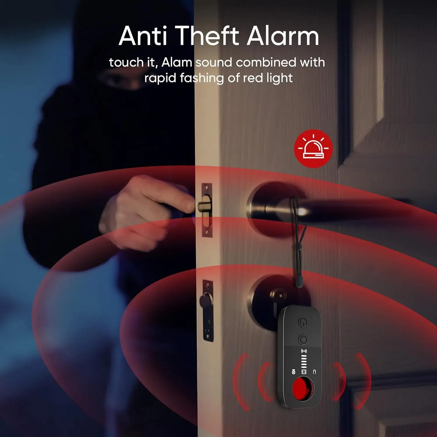 

Mini Camera Light Detector Bugging Device/GPS Tracker/Hidden Cam Scanner Anti-Theft Alarm for Hotel/Car/Home Privacy Protection