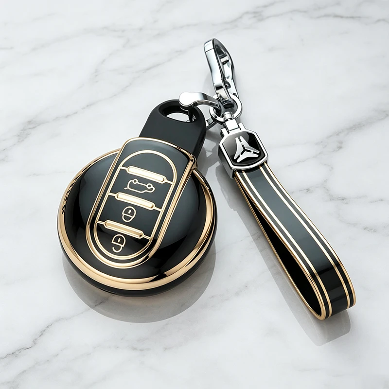 3 Buttons TPU Car Key Case for BMW Mini Cooper F54 F55 F56 F57 F60 2015 2016 2017 2018 Holder Smart Remote Fobs Cover Shell