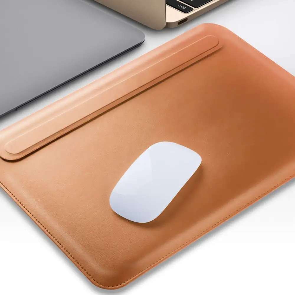 11 13 15 inch Colorful Cover Pouch Stand Case Laptop Bag PU Leather Ultrabook Sleeve For Xiaomi Huawei Dell Lenovo