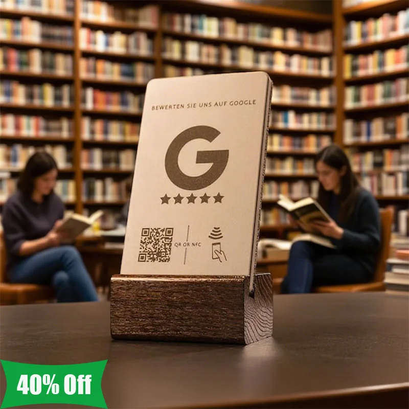 

Contactless Customer Feedback System NFC QR Code Can Be Customized Text Google Review Retail Store Hotel Review Display Stand