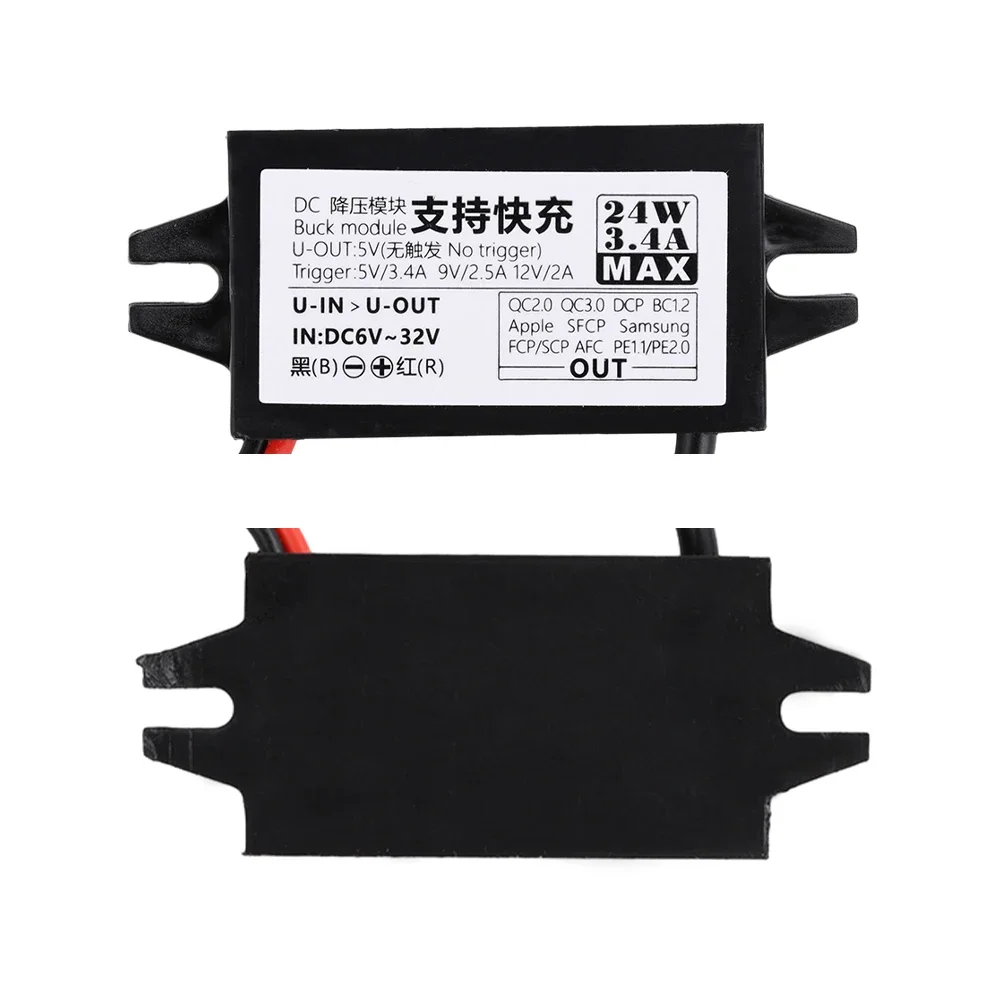 DC-DC 12V 24V to 5V Car Buck Converter 24W Regulator Power Supply Step-down Module Mounted Sealed Waterproof Power Supply Type-C