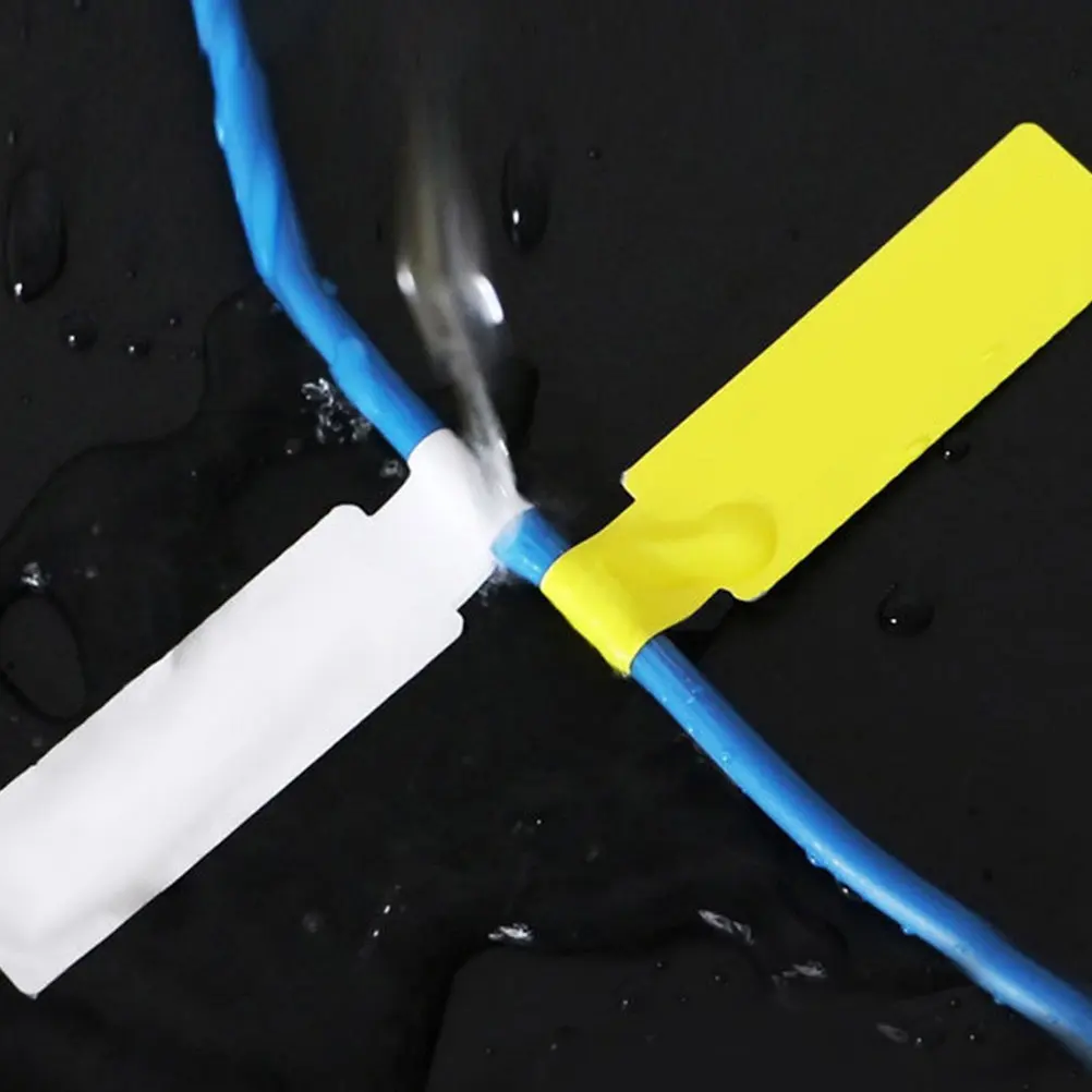 

12 Sheets Excellent Flexibility Durability Adhesive Cable Labels Tags Color Assorted for Quick Identification Cord Wire