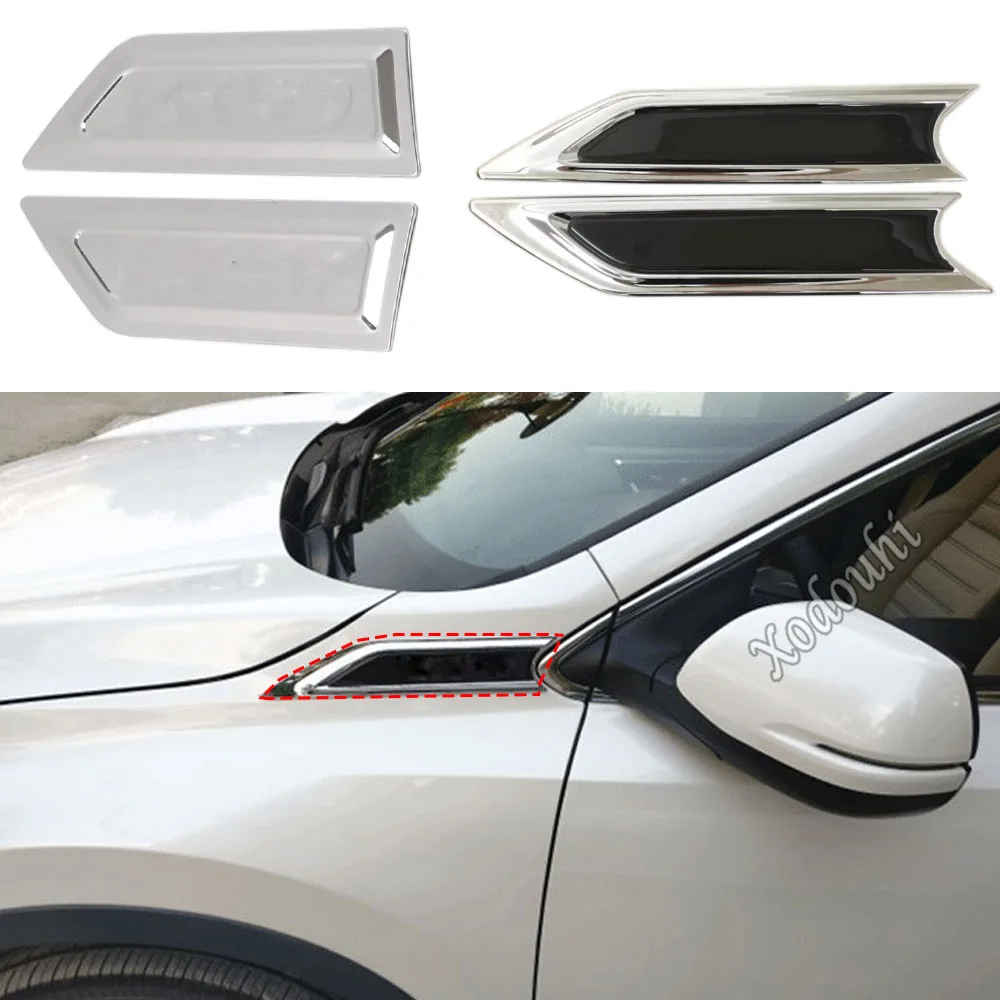 

Car External Front Machine Side Fender Vents Air Outlet ABS Chrome Auto Frame Lamp For Honda CRV CR-V 2017 2018 2019 2020 2021