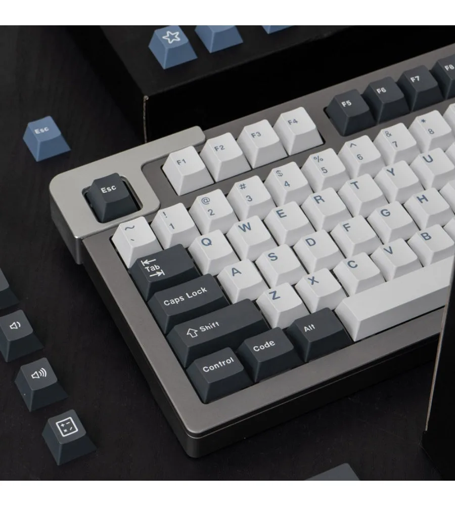 

Arctic Circle blue and white 163 keys full set of two-color molding keycaps cherry original mechanical keyboard 64/84/960