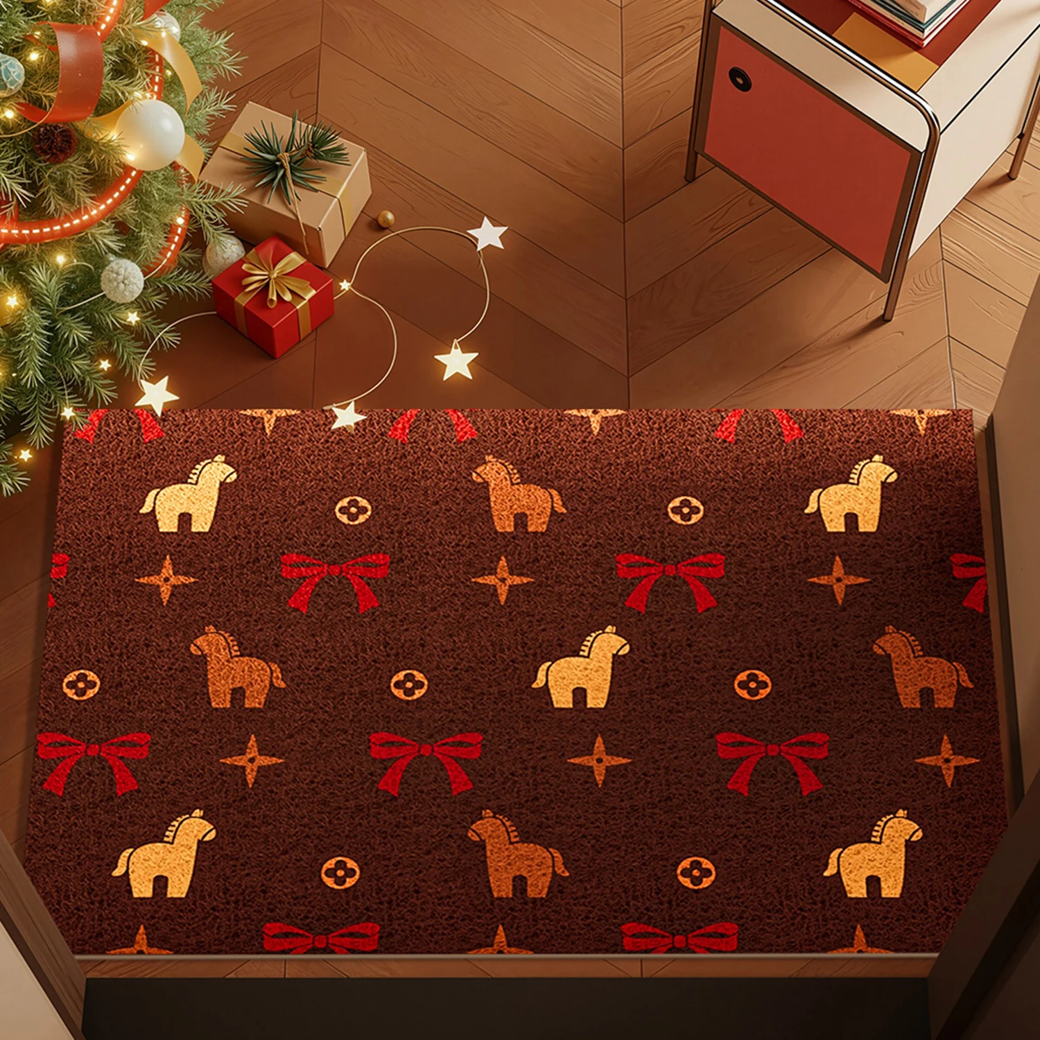 

Christmas Entrance Doormat Welcome Floor Mats Door Mat Home Decoration Outdoor Rugs Cartoon Rug Non-slip Rugs Коврик Придверный