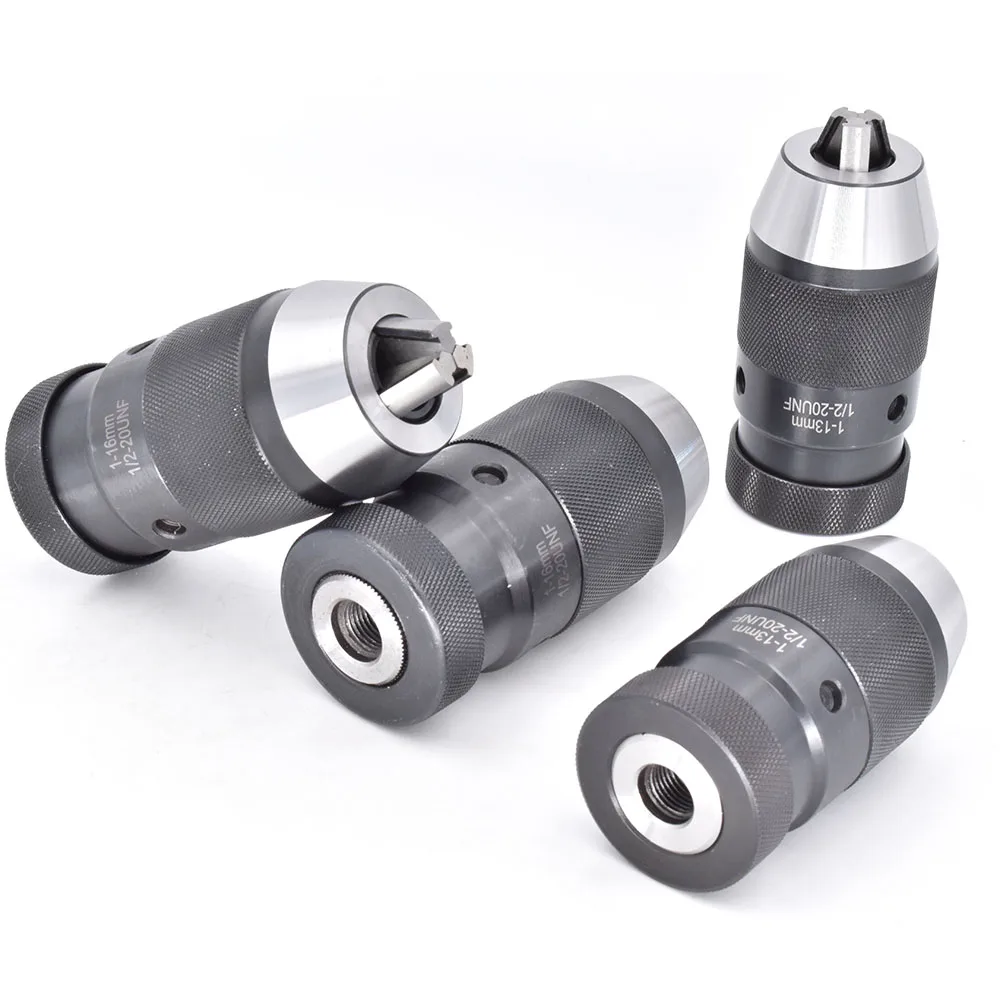 1-13mm 1/2 20unf 3/8-24UNF 1-16 5/8 Thread chuck B16 drill chuck B18 B12 B10 Keyless Drilling Chuck For Drill bench machine