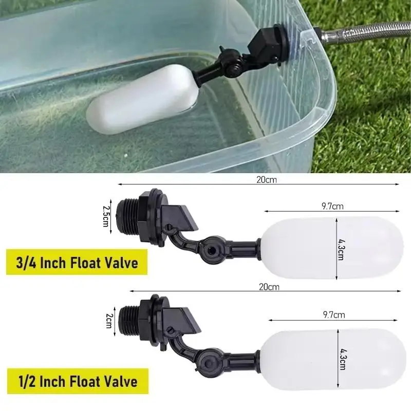 Floating Auto Fill Valve Automatic: Tank Water Level Control Plastic Ball