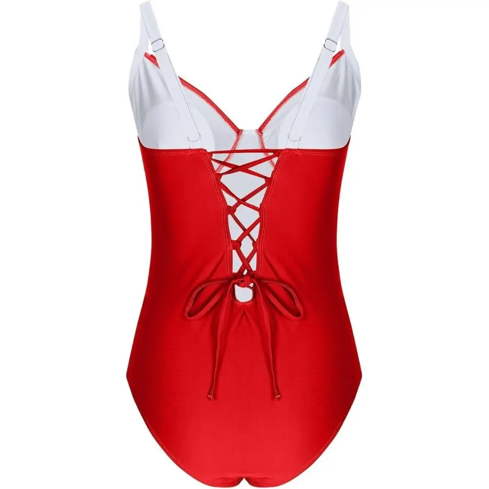 Mode Patchwork Body Badeanzug Hohl Slim Fit Bade Bademode Beachwear Kleidung V-ausschnitt Overall Bikini Strand