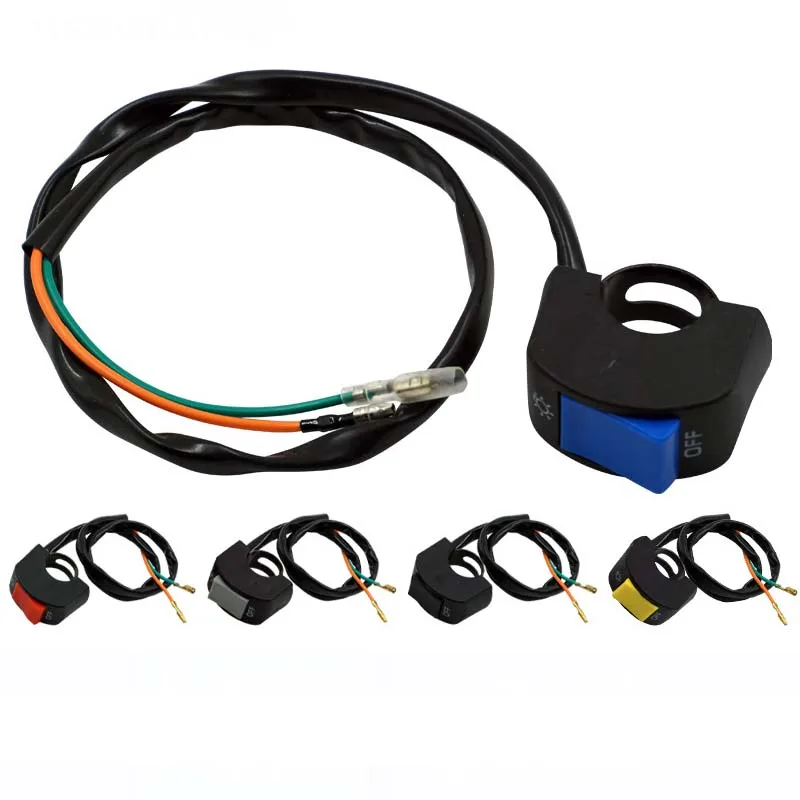 Tech China Motorcycle Accessories Modification Headlight Off / Light Symbol Button Control Switch with Wires view 4
