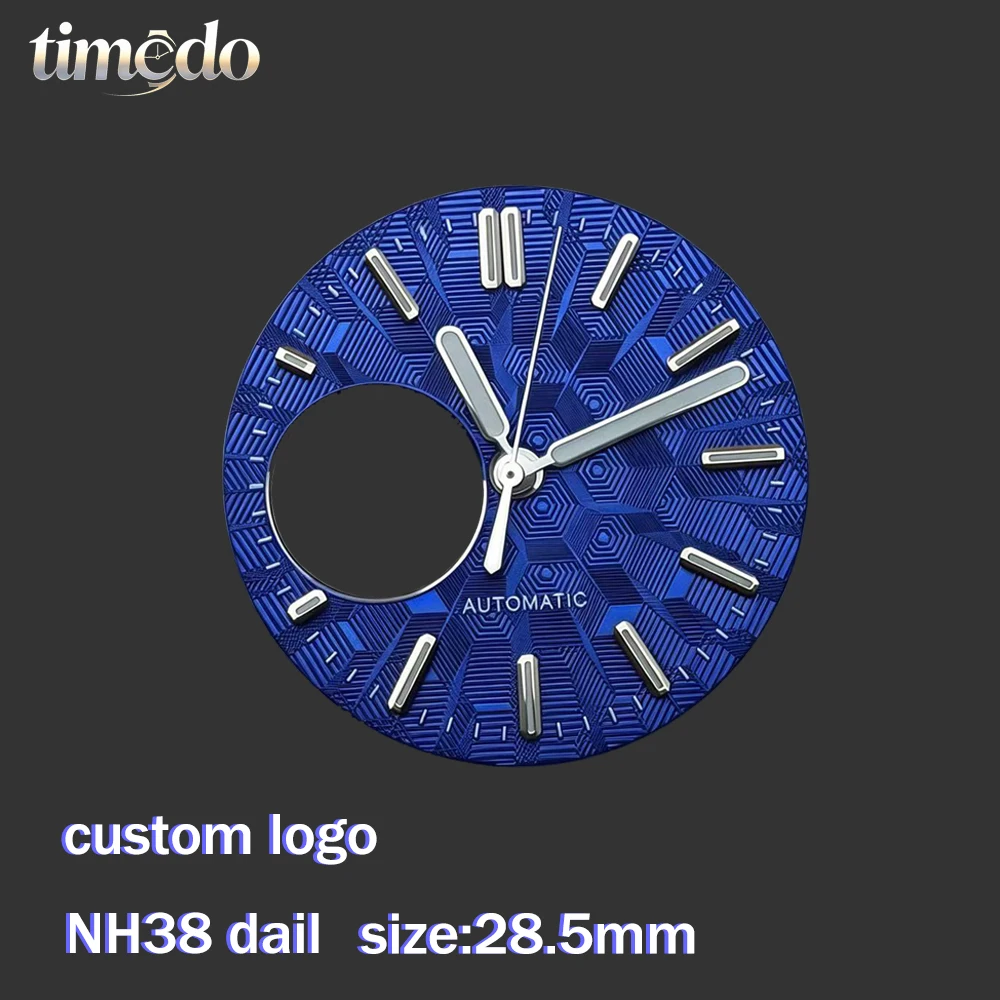 Round dial  high quality NH38 28.5mm custom logo dial men's watch accessories suitable for NH38 movement
