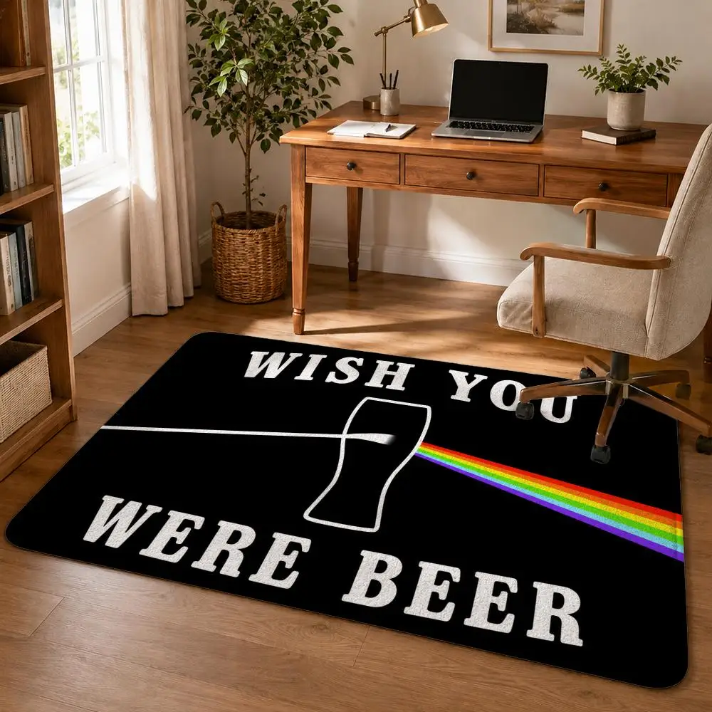 Cocktail Party Art Floor Mat Soft Flannel Rug Non Slip Washable Quick Dry Mat for Bathroom Bedroom Kitchen Home Decor