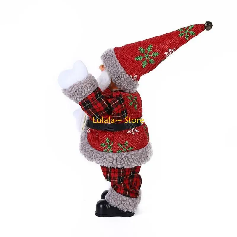 Y4QA – cadeau noël amusant, musique électrique, père noël, poupée, bonhomme neige, jouet pour enfants, ornements d'arbre