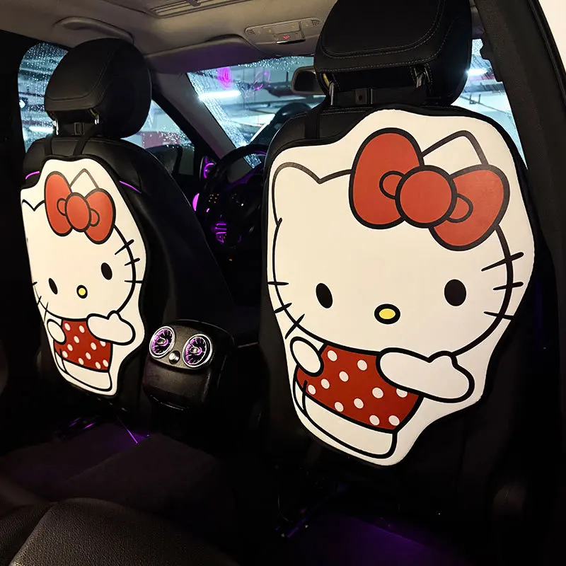 

Sanrio Hello Kitty Car Anti Kick Pad Rear Seat Back Anti Dirt Protective Pad Automotive Rear Seat Protector Storage Bag