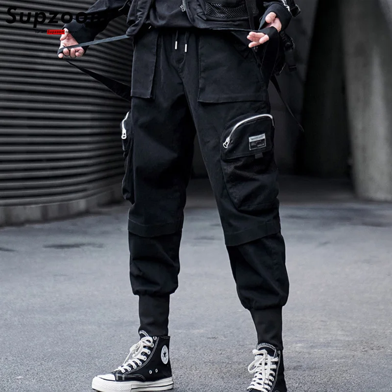 Supzoom 新着ホットトップファッションルーズコットンポケット販売ブランドオーバーオールマルチバッグハイストリートカジュアルカーゴパンツ