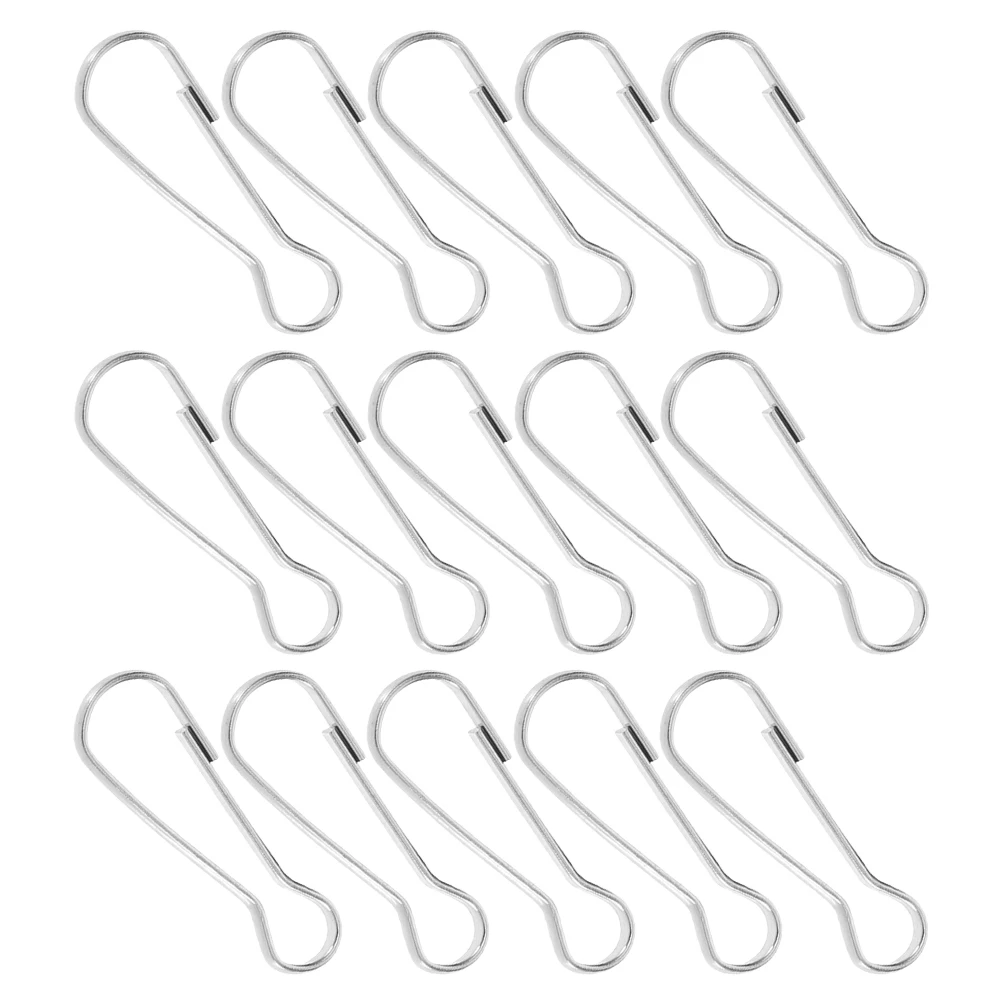 

30pcs Spring Clips Stainless Steel Durable Keychains Badges Id Card Holders Lanyard Hooks Craft Jewelry