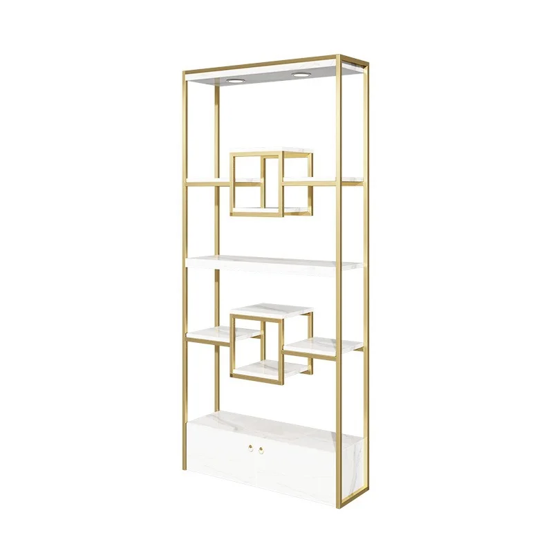 Custom, factory supply light luxury stainless steel shelves gold shoes display storage rack