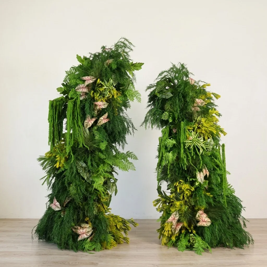 Mori claw arch simulation flower outdoor beautiful wedding wedding flower arrangement scene background decoration flower style