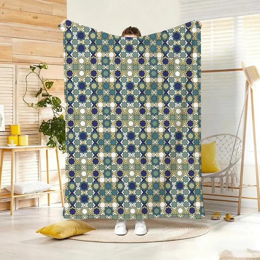 MEX  MAR BEL Global Football Energy Throw Lightweight  Flannel Blanket Soft Skin-friendly for Summer Cooling