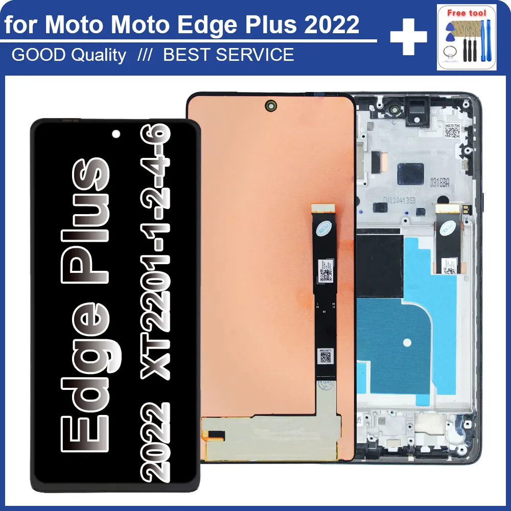 New LCD for Motorola Moto Edge Plus 2022 XT2201-1 LCD Display Touch Screen Digitizer Replacement for Moto Edge Plus 2022 Display