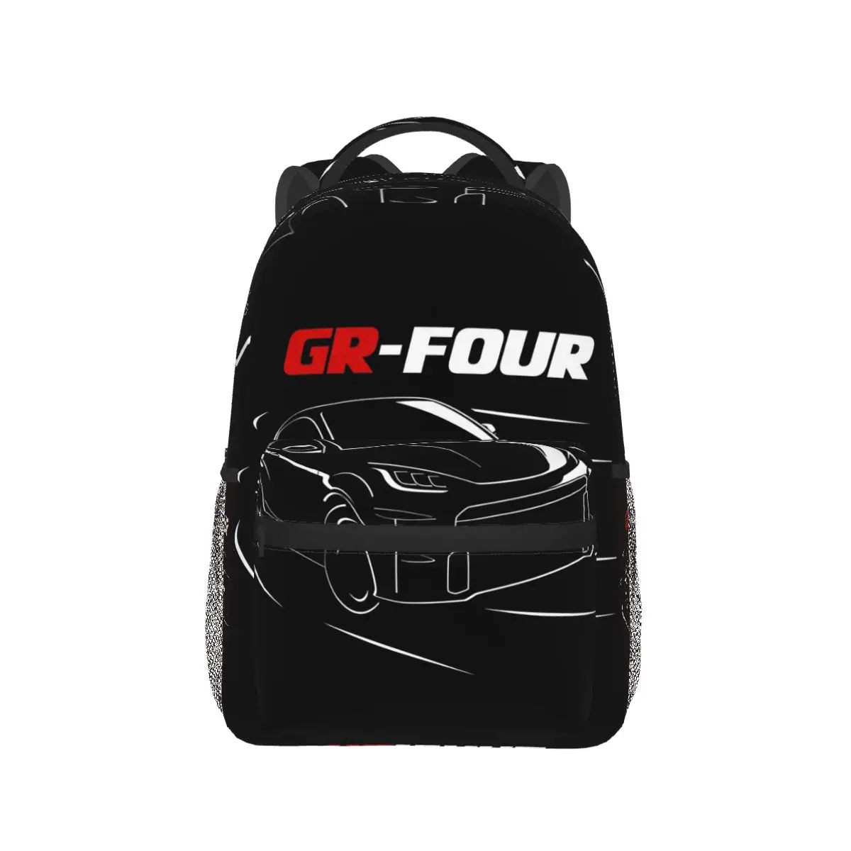 GR Four Yaris Silhouette Student Backpack School Bag Hiking Travel Daypack for Men Women Fashion Bookbag Shoulder Bags