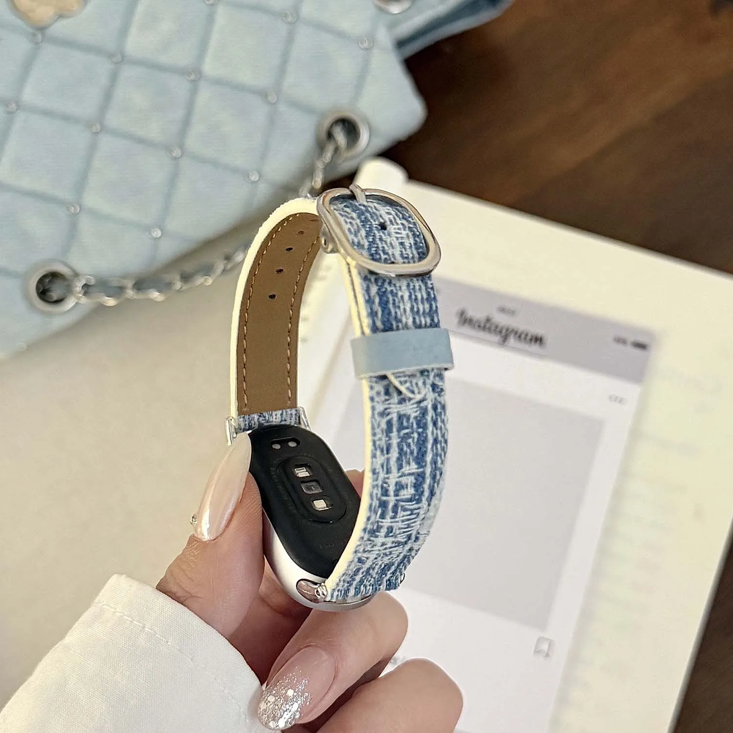 Correa vaquera Retro de boca redonda Ins para Xiaomi Band 10 8/9 Pro, correa fragante para mujer para Redmi Watch 4/5 Universal 18/20/22mm