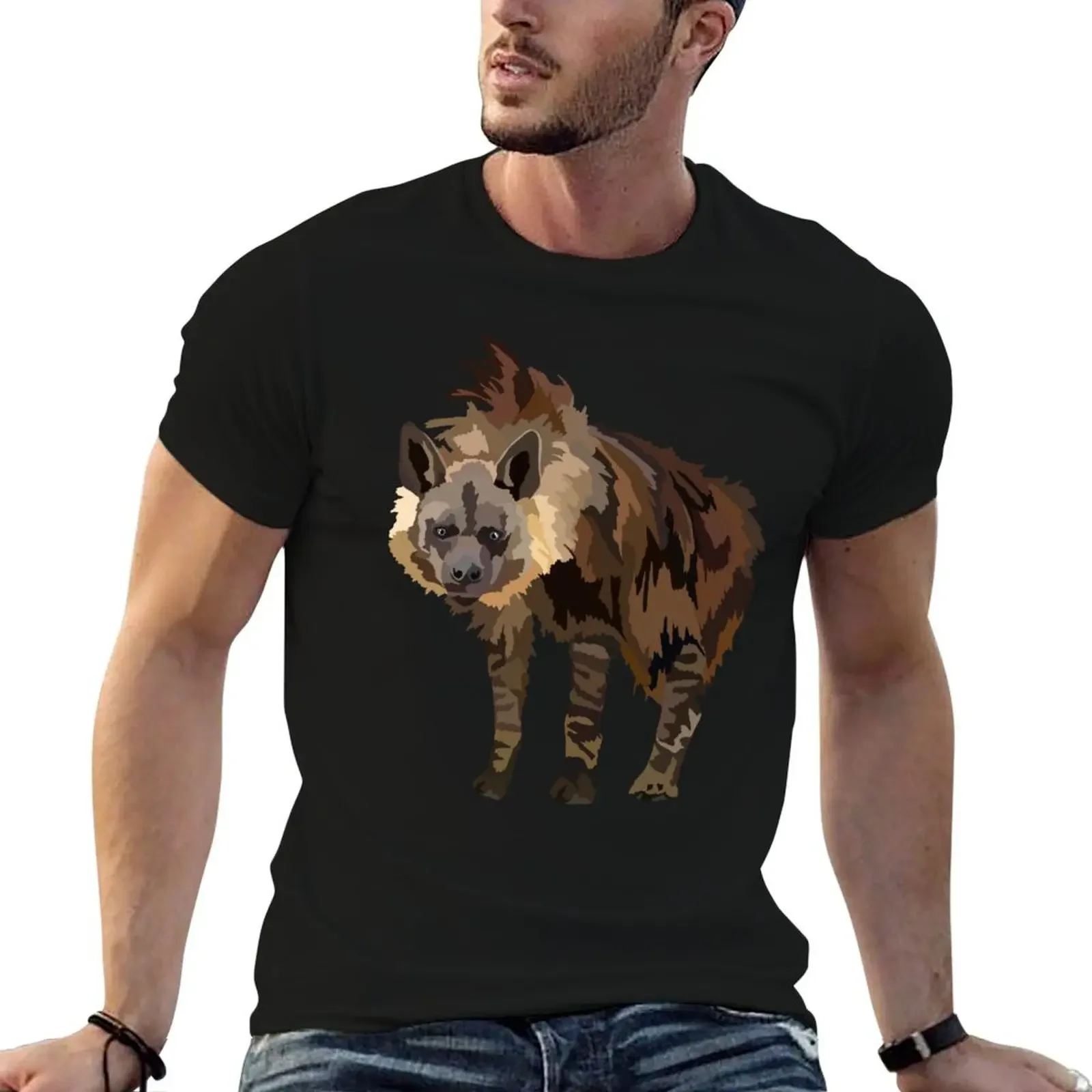 

B is for Brown Hyena T-Shirt plus size tops korean fashion vintage t shirts Personalized t-shirt mens graphic t-shirts hip hop
