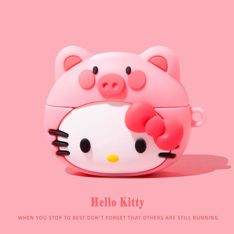 For Airpods 1 2 3 4 Pro Pro 2 little pig KT Silicone Earphon