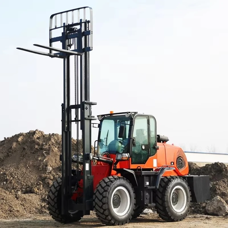 VOTE China 4x4 Drive Forklift off Road Four Wheel All Terrain Forklift 3Ton Truck Handling Equipment Applicable Home Farm