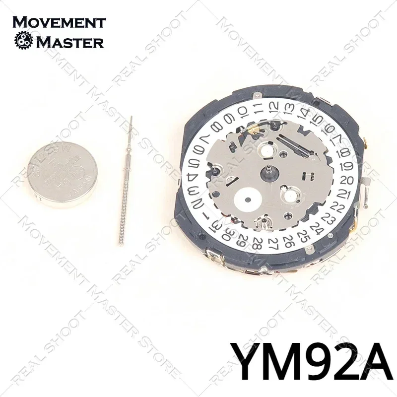 Tianmadu-YM92 Watch Movimento, Movimento Quartz Japonês, Reparação e Peças de Reposição, YM92A, Data em 3, Original, Novo