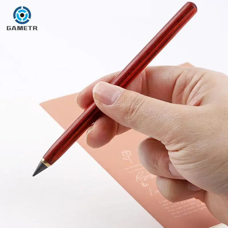 1PC Durable HB Pencil No Ink Infinite Writing No Ink Pen Stationery Pencil-free School Supply Draw Constantly Wooden Pencil