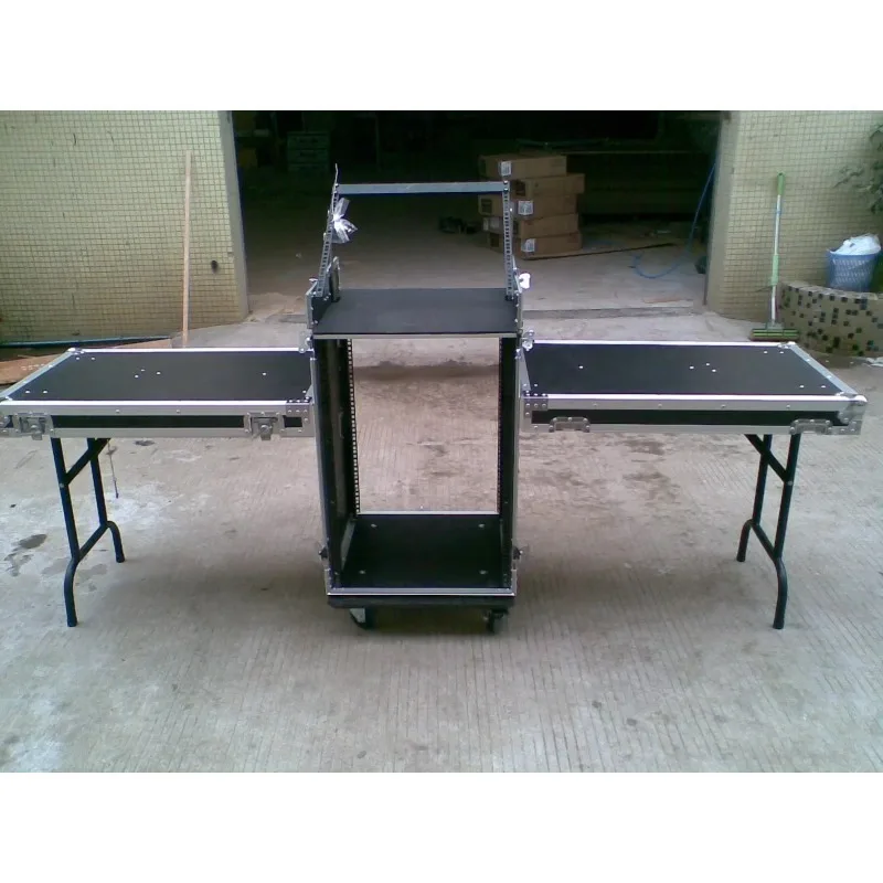 Workstation Flight Case Rack with Side Tables