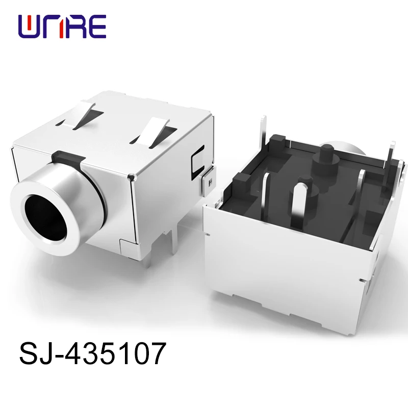 SJ-435107 12V 1A Industrial Audio Jack Copper Alloy Tin/Nickel Plated UL94V-0 for CNC Machines/Factory Automation
