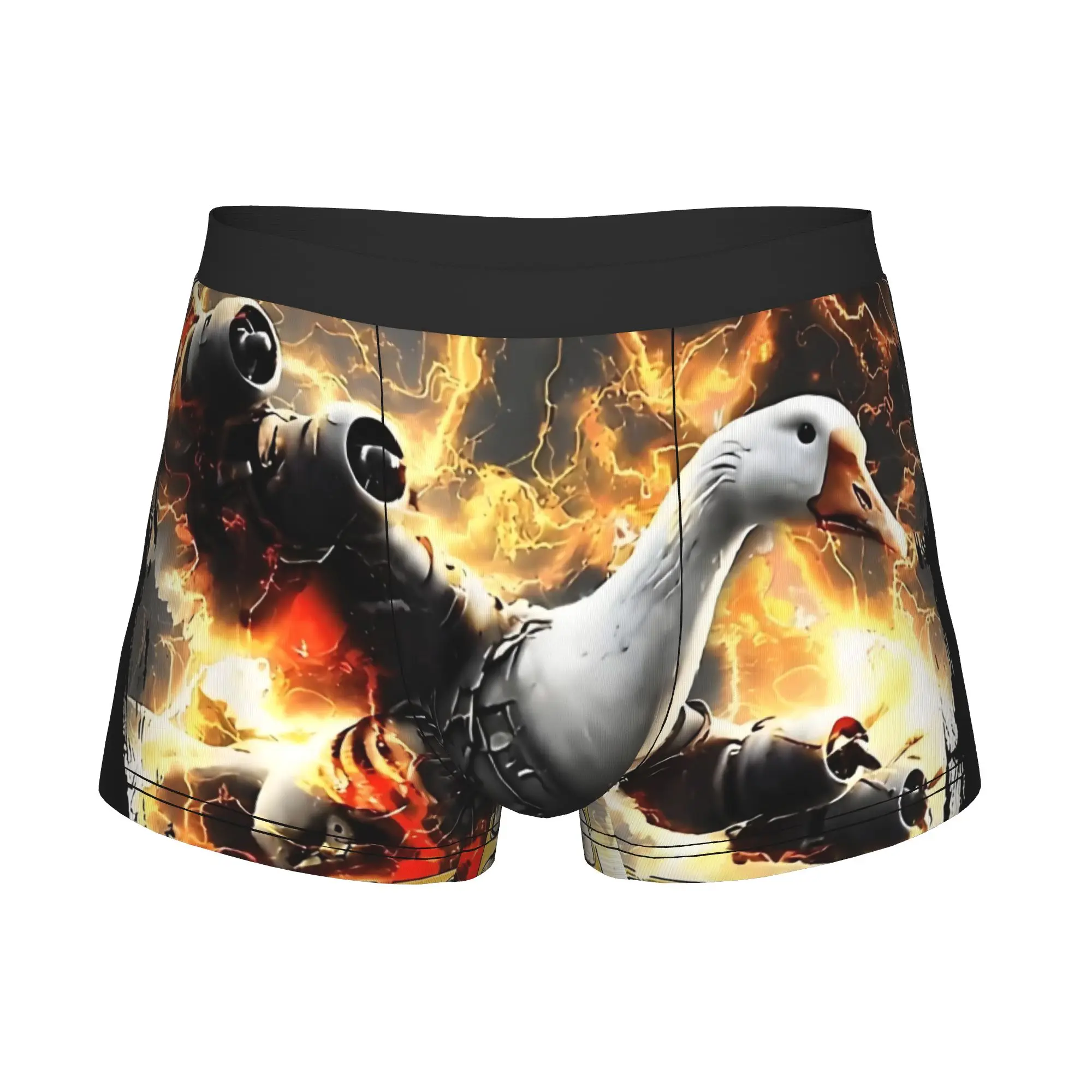 Flame Goose Meme Underwear Men Print Bombombini Guzzini  Boxer Briefs Shorts Panties Breathable Underpants