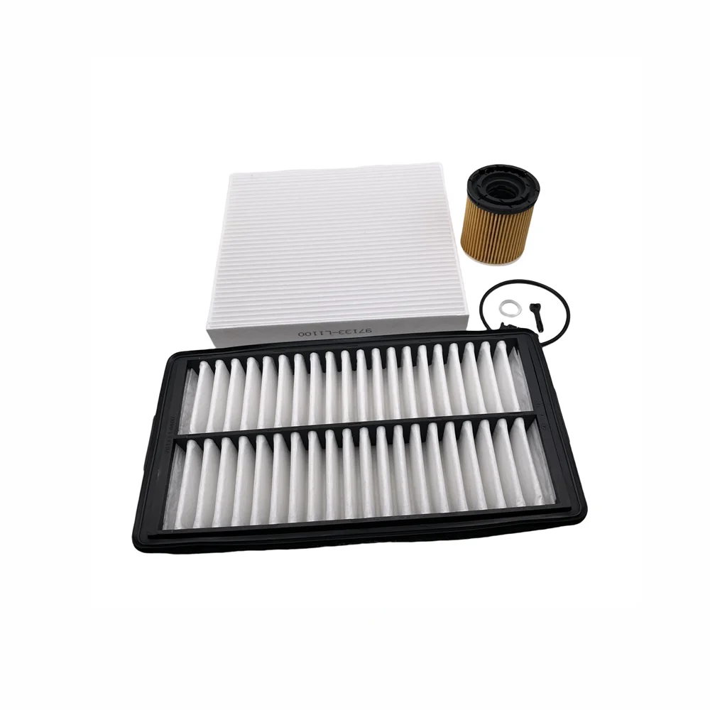 

3 шт. комплект воздушных фильтров для KIA K5 DL3 270T HYUNDAI SONATA X TUCSON L SPORTAGE NQ5, детали воздушного масляного фильтра для кабины двигателя 28113-L4400