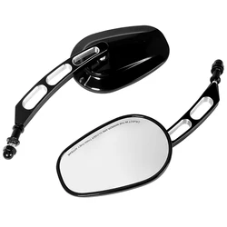 8MM 360 ° Adjustable Motorcycle Wide View Rearview Mirror For Harley Road King Touring Sportster XL883 1200 Fatboy Dyna Softail