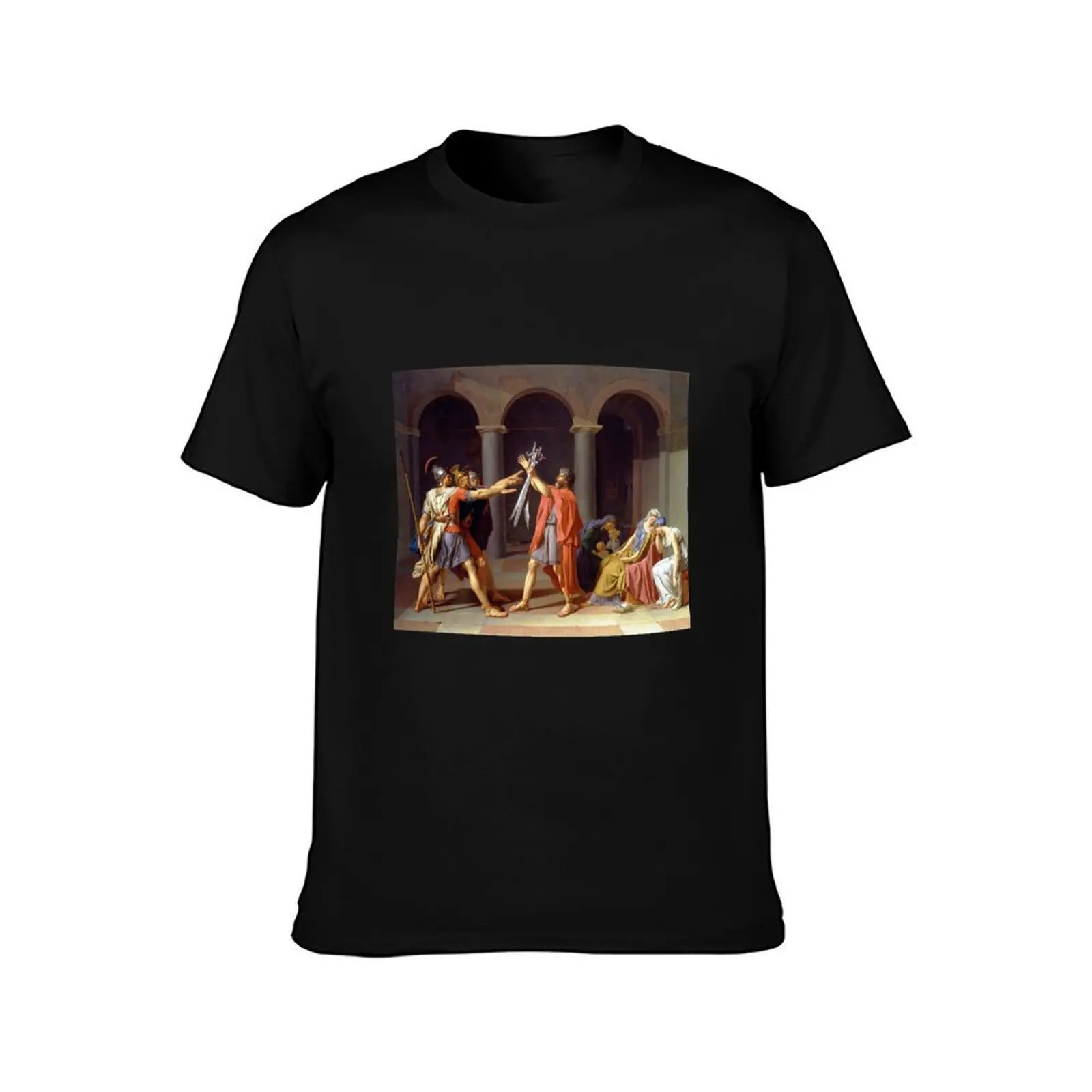 Oath of the Horatii by Jacques-Louis David (1784) T-Shirt, Summer Casual Cotton Tee, Oversized Streetwear Tops, Unisex Men Women