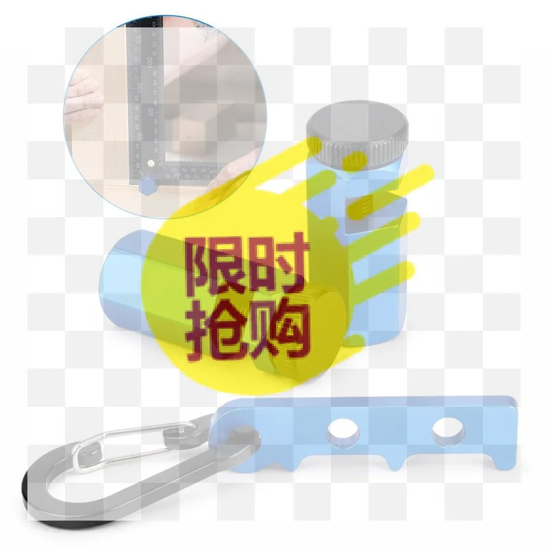 【BA】Square Auxiliary Clamp Stair Gauge Aluminum Alloy Hex Flat Gauge With Thumb Screw For Framing Square And Rafter Attachment