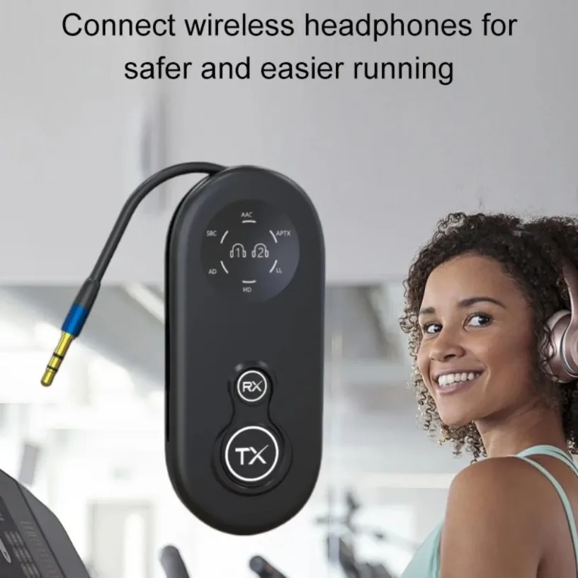 อะแดปเตอร์เสียงไร้สาย Bluetooth 5.4 แบบ Low Latency พร้อมช่องเสียบ AUX 3.5 มม. สำหรับทีวี เครื่องบิน รถยนต์ ลำโพง คอมพิวเตอร์ และหูฟัง