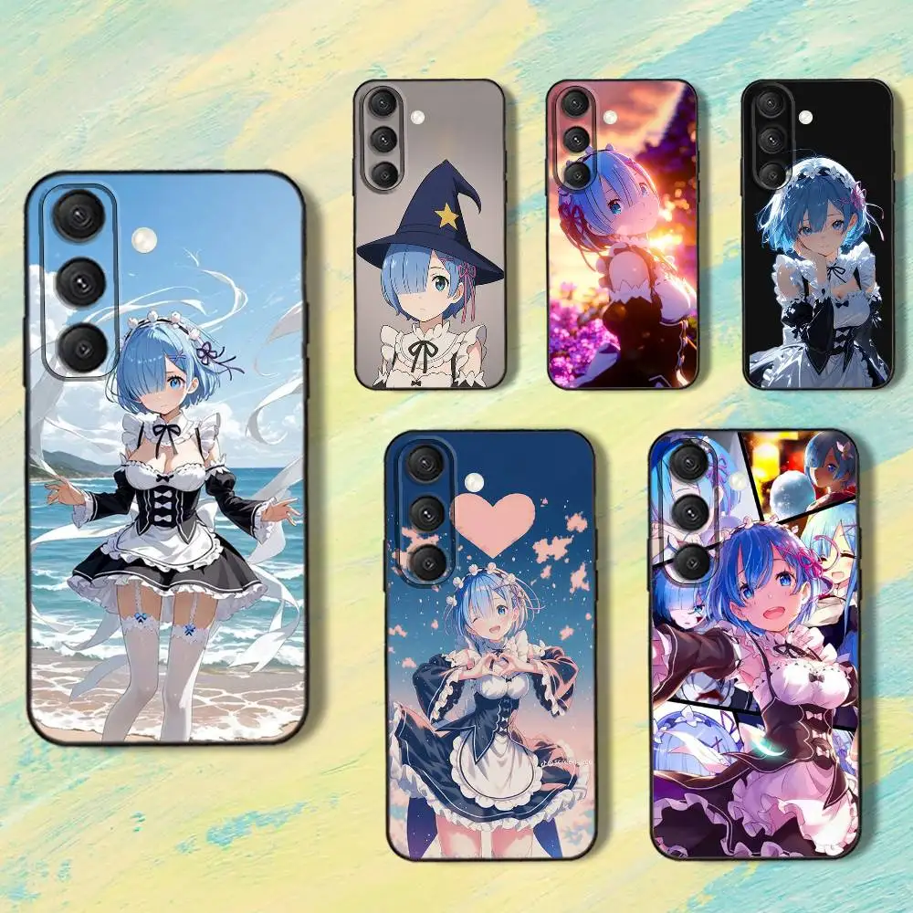 

Anime R-Re ZeroS Rem-S Phone Case For Samsung S25,S24,S10,S22,S21,S20,S23,Ultra,Plus,Lite,FE,Soft Silicone Black Cover