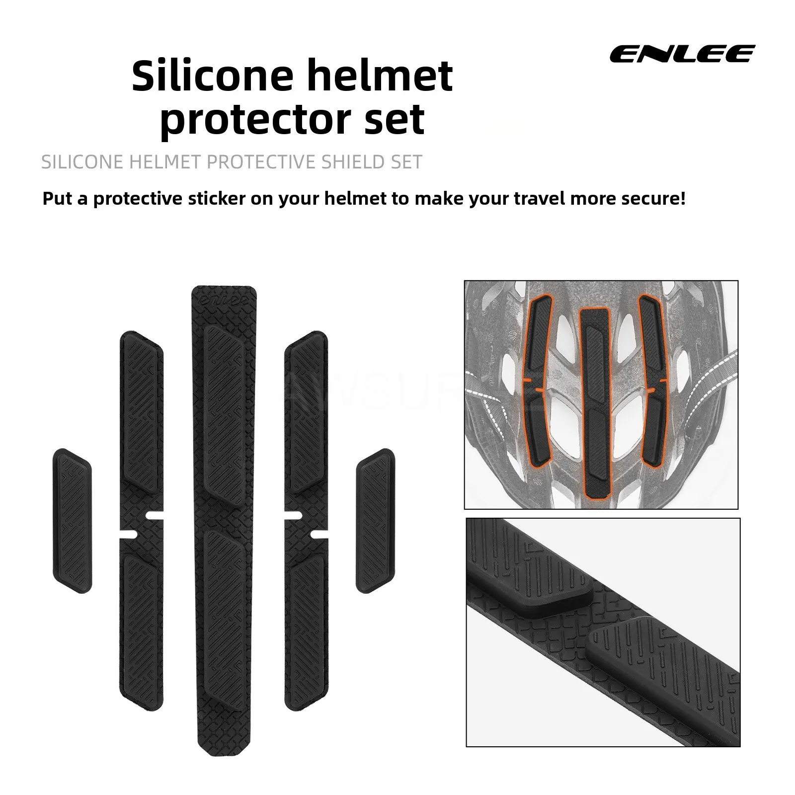 ENLEE Helmet Liner Anti-pressure Hair Battery Motorcycle Half Helmet Silicone Pad Breathable Anti-skid Pad General Equipment