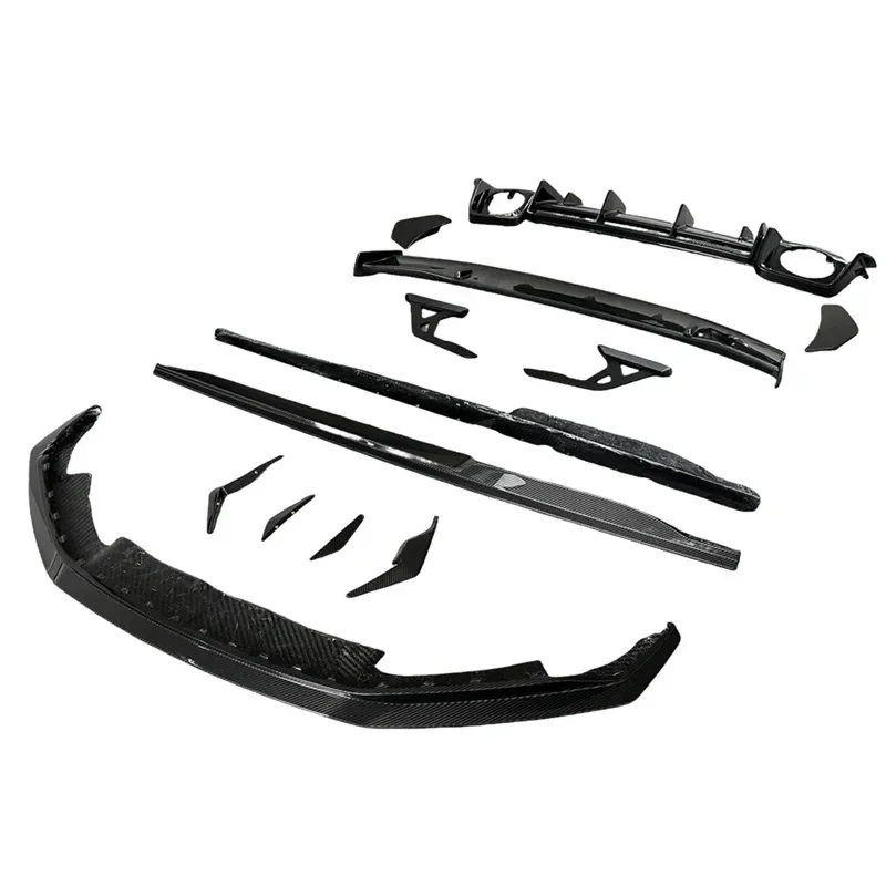 High Quality Carbon Fiber Front Rear Lips Side Skirts Tail Wing Body Kit